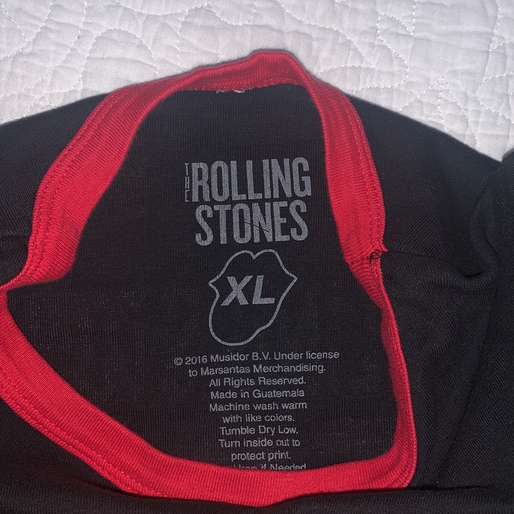 Red Rolling Stones Ringer T-Shirt - Picture 4 of 4